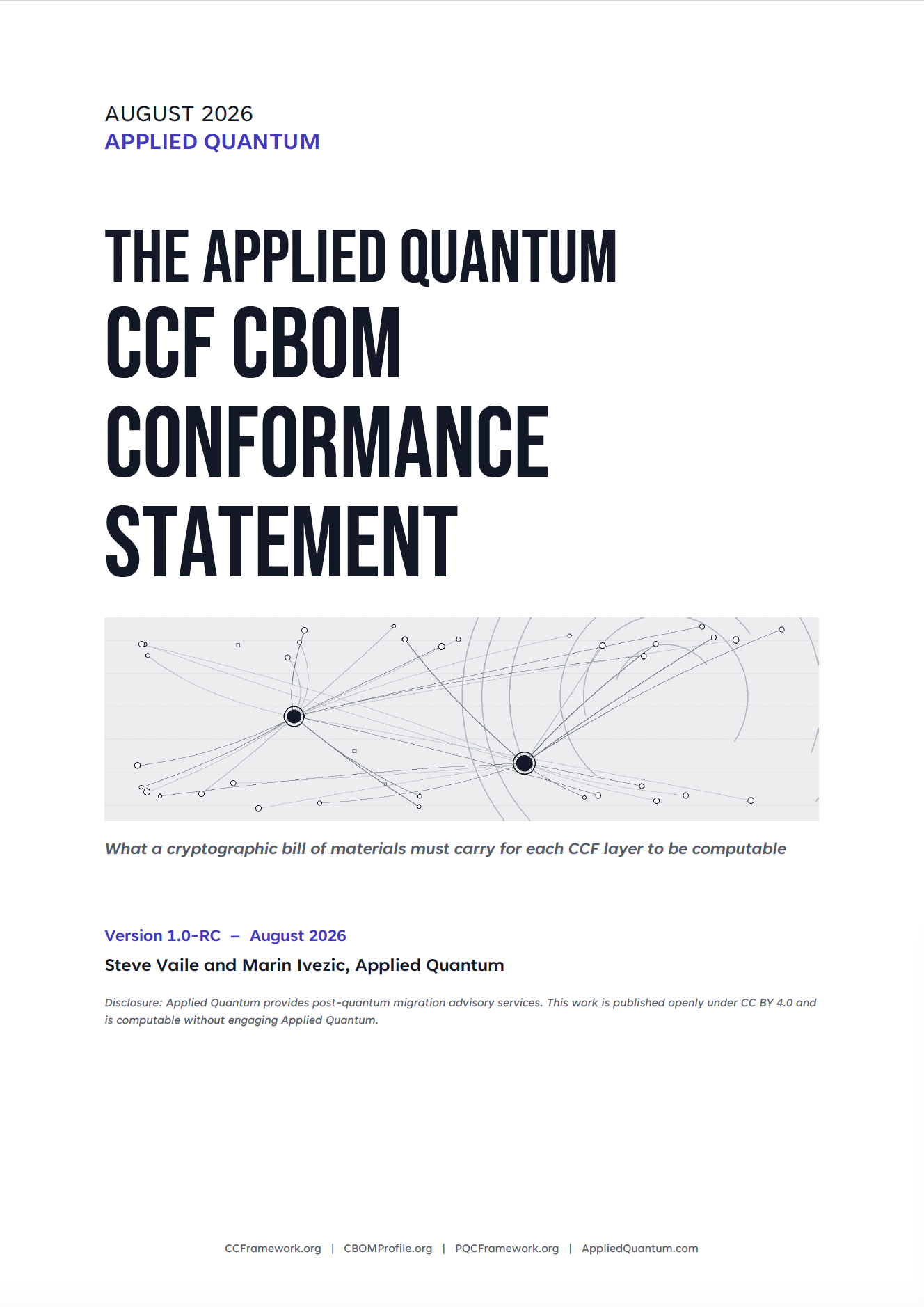 CCF CBOM Conformance Statement v1.0-RC