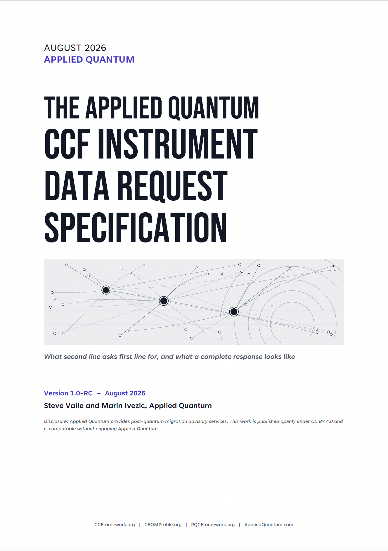CCF Instrument – Data Request v1.0-RC